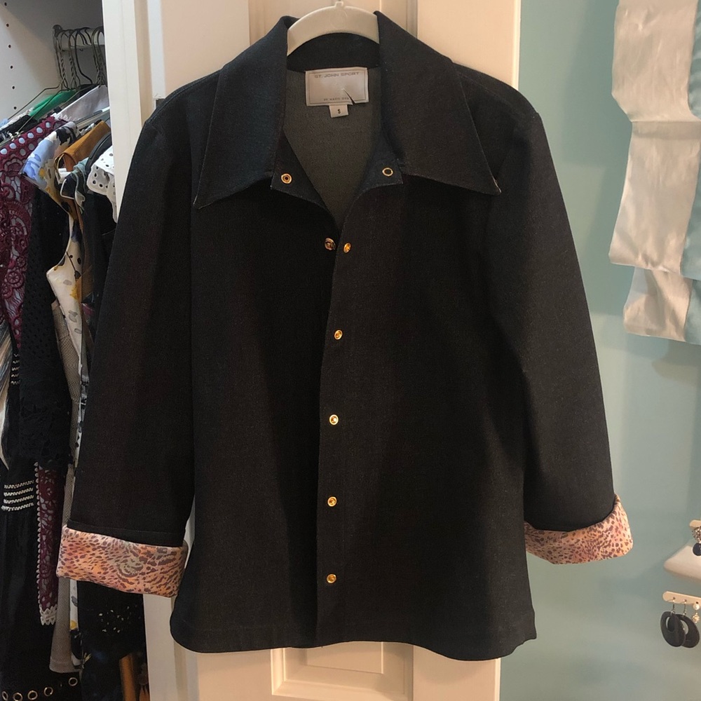 St. John jean stretchy jacket